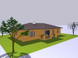 3D-Modell von Blockhaus Ilus1