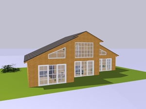 3D-Modell von Blockhaus Mara