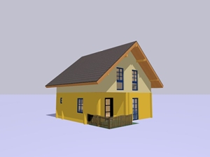 3D-Modell von Blockhaus Suve